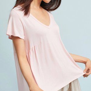 Anthropologie Knit V-Neck Tee